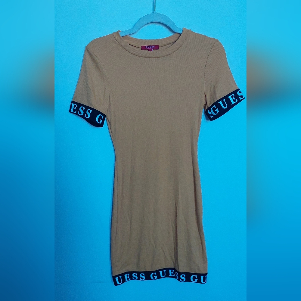 Guess Mustard Yellow Bodycon Dress